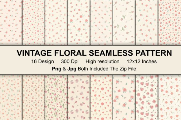 Download Vintage Floral Seamless Pattern Bundle - Premium Bundle