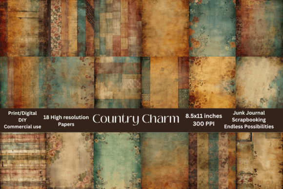 Download 18 Hi-Res 8.5x11 Country Style - Country style Collection