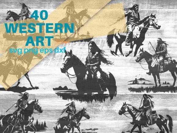 Download 40 Western Indians Art Vector Designs - Vector designs Collection