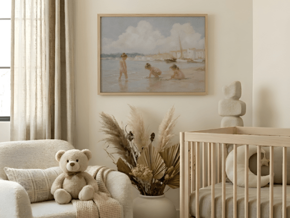 Download Nursery Crib Horizontal Wood Frame - Horizontal wood Collection