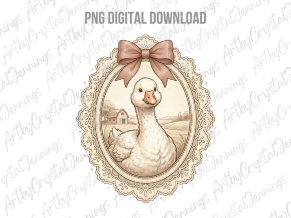 Download Country Style Framed Farm Goose PNG - Country style Collection