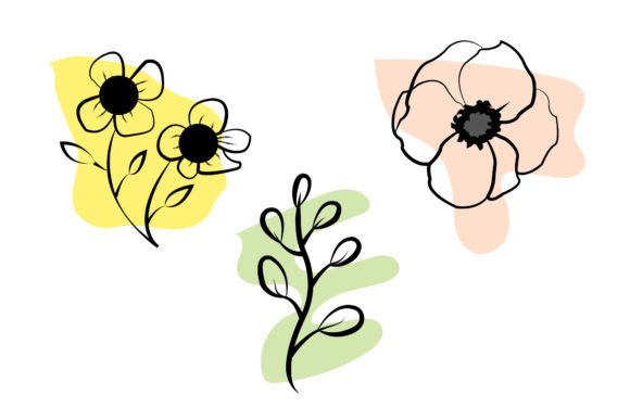 Download Aesthetic Flowers Outline Icon - Premium Resources