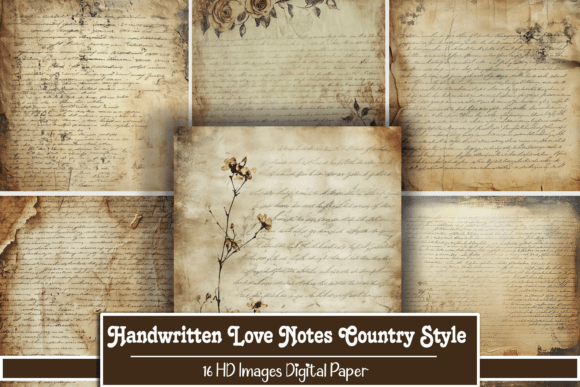 Download Handwritten Love Notes Country Style - Country style Collection